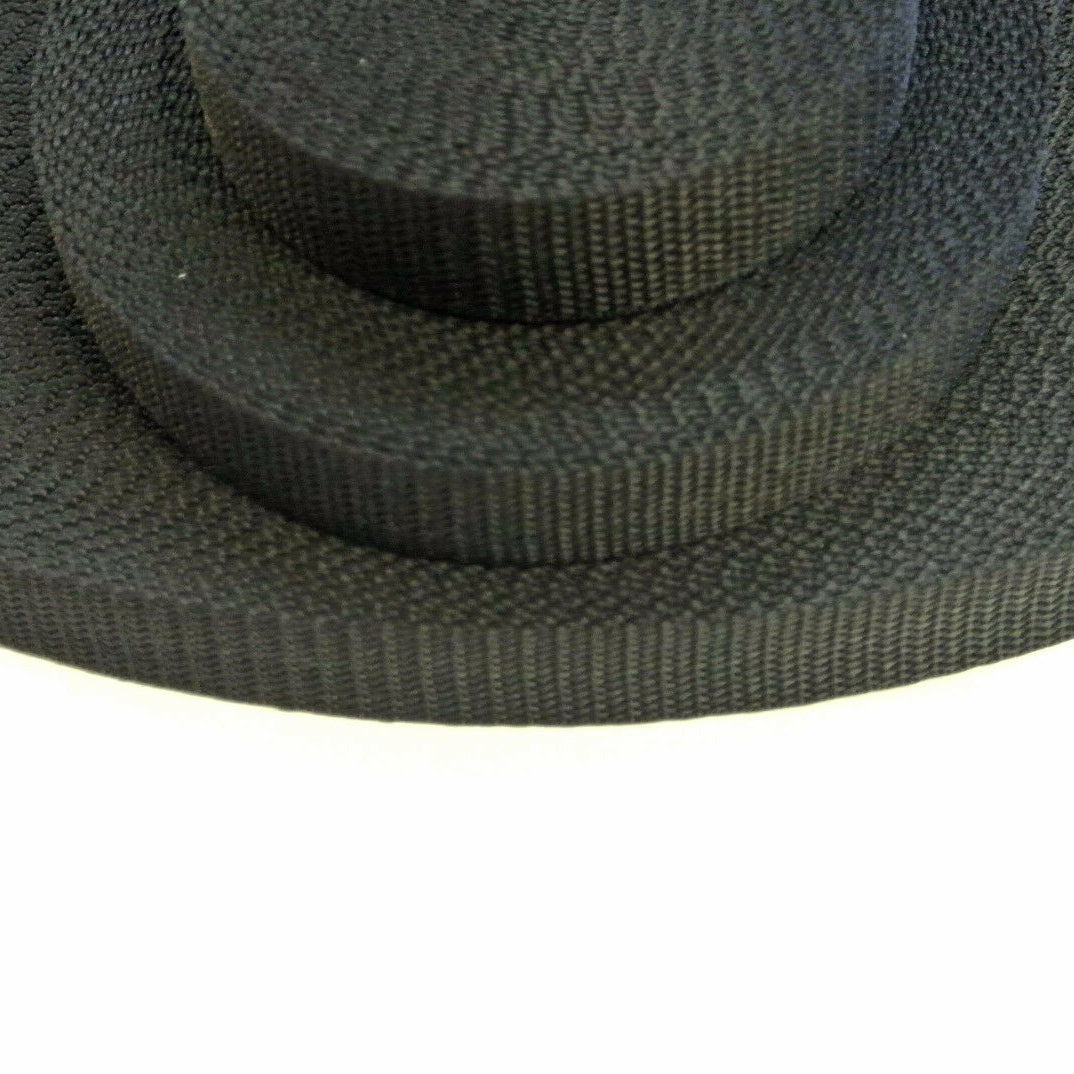 20mm Lightweight Black Webbing In Various Sizes
