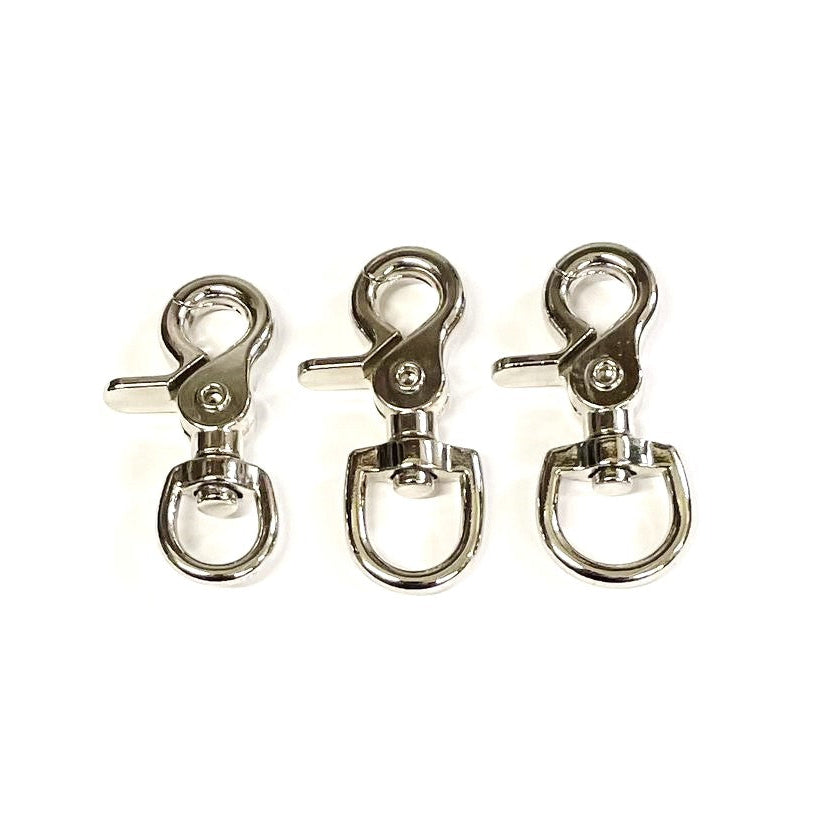 12mm 16mm 20mm Scissor Trigger Clips Hooks Swivel Nickel Plated For Dog Leads Straps