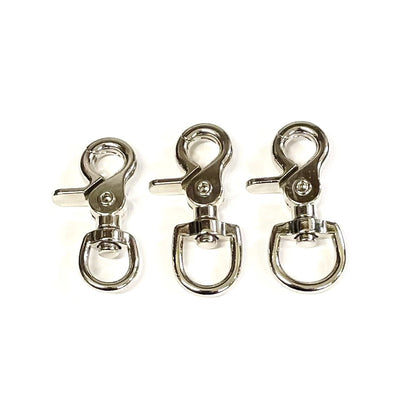 12mm 16mm 20mm Scissor Trigger Clips Hooks Swivel Nickel Plated For Dog Leads Straps