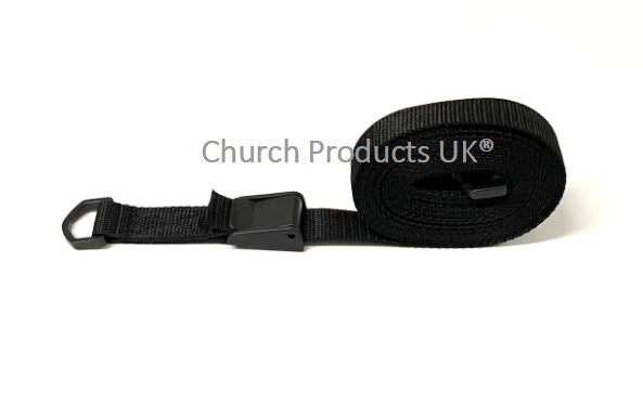 Plastic Cam Buckle Strap With D-ring Each End Tie Down 25mm Webbing 1m - 3.5m