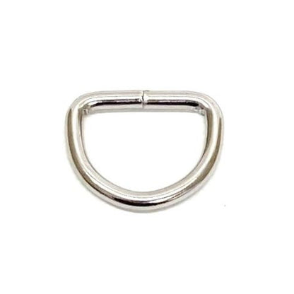 25mm Welded D-Rings 4mm Thick Nickel Plated For Bags Straps Dog Leads Crafts