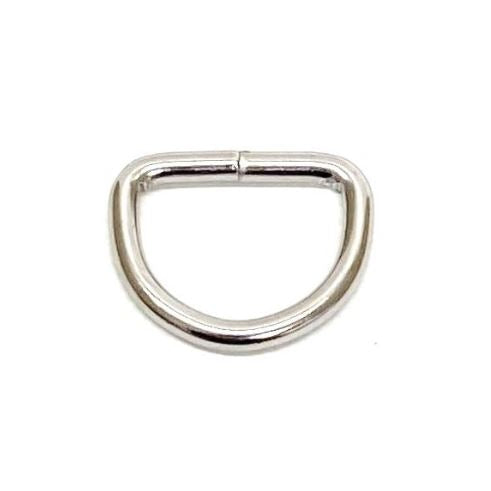 25mm Welded D-Rings 4mm Thick Nickel Plated For Bags Straps Dog Leads Crafts