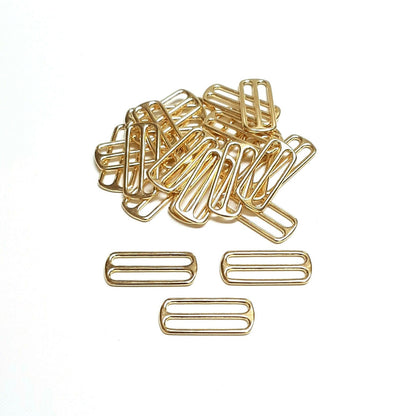 50mm/2" Solid Brass 3 Bar Slides Tri Glide Adjusters Dog Collars Leather Crafts x1 - x50