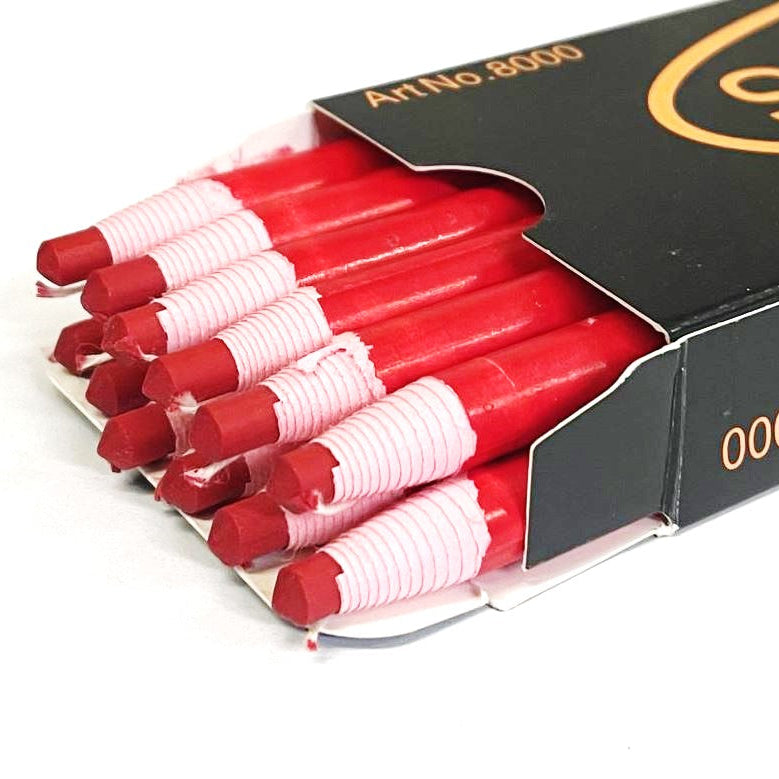 Wax China Marker Pencils Pack Of 12 Chinagraph Wrapped Box 4 Colours