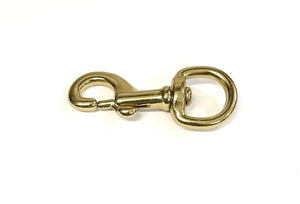 32mm Solid Brass Swivel Trigger Clip Hook Round Eye Heavy Duty For Dog Leads