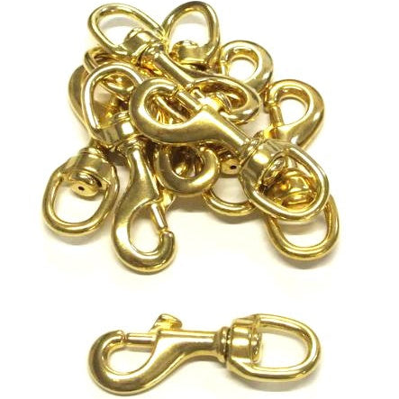 Solid Brass Round Eye Heavy Duty Trigger Clips 6mm - 32mm For Dog Leads Horse
