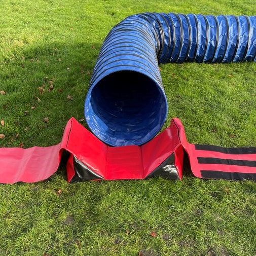 Dog Agility Tunnel Sandbag Adjustable 60cm - 80cm Diameter Tunnels Indoor Outdoor UV PVC Various Colours 490mm Material Width Connects Underneath