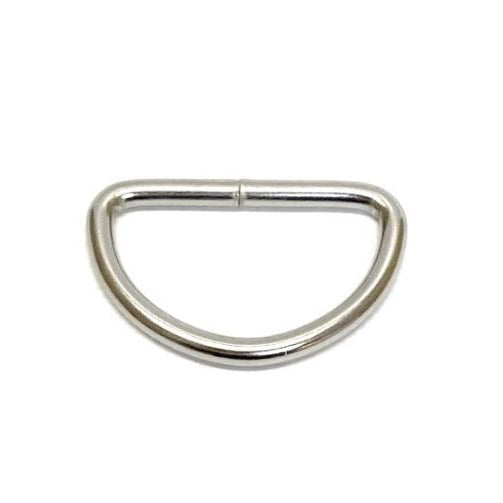 38mm Welded D-Rings 3mm Thick Nickel Plated For Bags Straps Dog Leads Crafts x10 x25 x50 x100