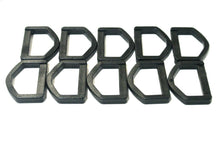 Load image into Gallery viewer, Black Plastic D-Rings For Webbing Straps Crafts 25mm 40mm 50mm