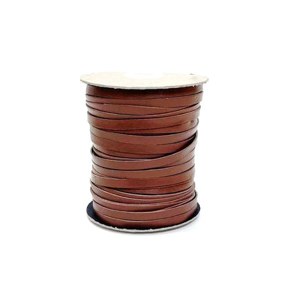 6mm Flat Genuine Leather Thonging Strip Laces Cord Various Colours And Lengths