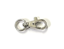 Load image into Gallery viewer, 9mm Nickel Plated Swivel Scissor Trigger Clips/Snap Hooks For Bags Charms Keys Chains Lanyard Clips Key Rings x1 - x50