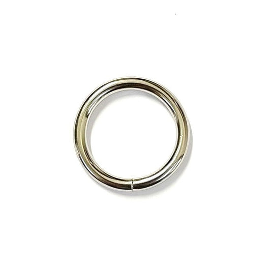 25mm Welded O-Rings Nickel Plated 4mm Thick For Webbing Bags Straps Handles Dog Leads x2 - x100