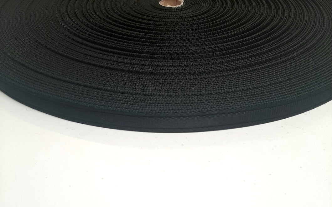 16mm Cushion Webbing 350kg In Black For Dog Leads Straps Crafts 5m 10m 25m 50m Lengths