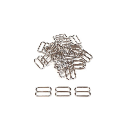 Metal 3 Bar Slides Nickel Plated 16mm - 50mm Tri Glide Adjusters Strong & Durable For Bags Straps Webbing Collars Leads
