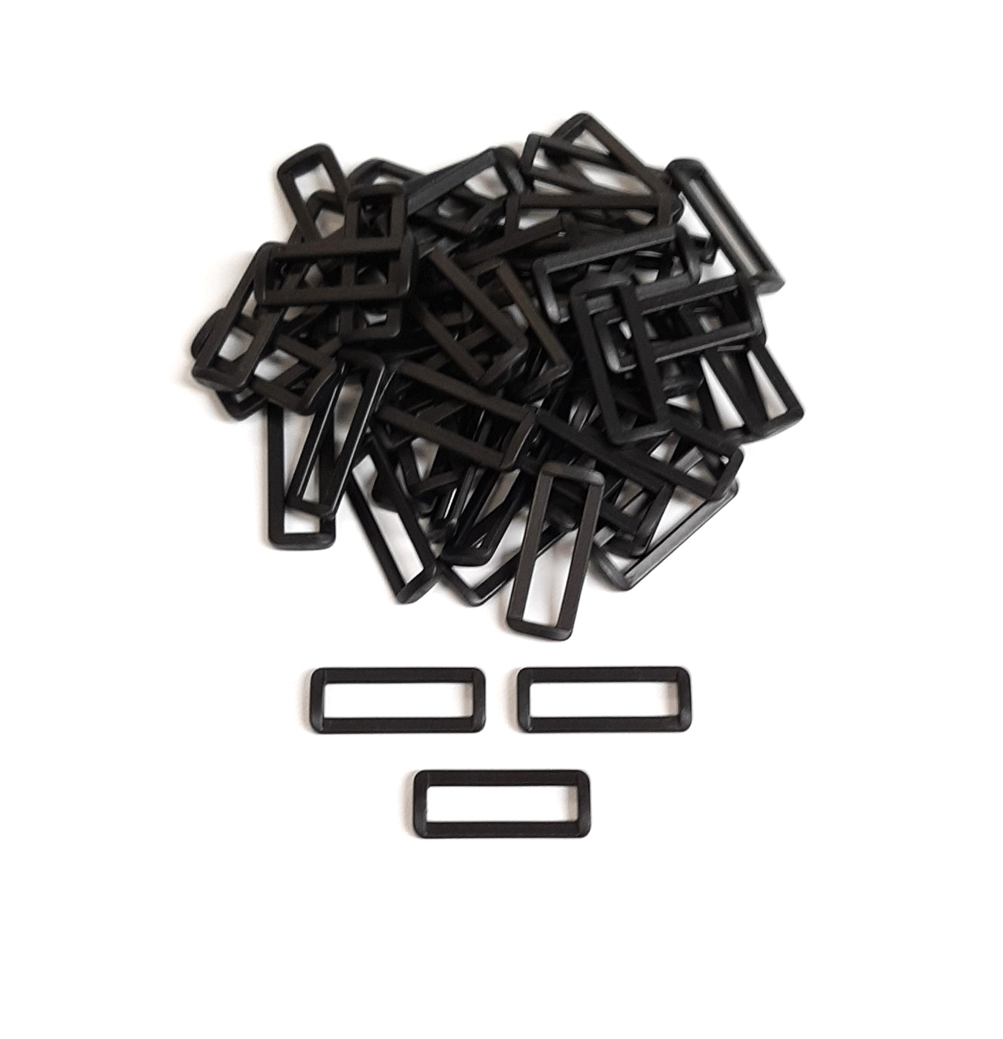 50mm Plastic 2 Bar Loop Buckles For Webbing Straps Bags Crafts x10 x25 ...