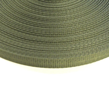 13mm Wide Webbing In Olive Green