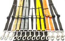 Load image into Gallery viewer, Adjustable 2 way dog lead coupler splitter in 20mm webbing in various colours