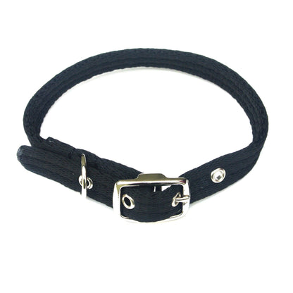 Adjustable Dog Puppy Collars 20mm Wide In Black