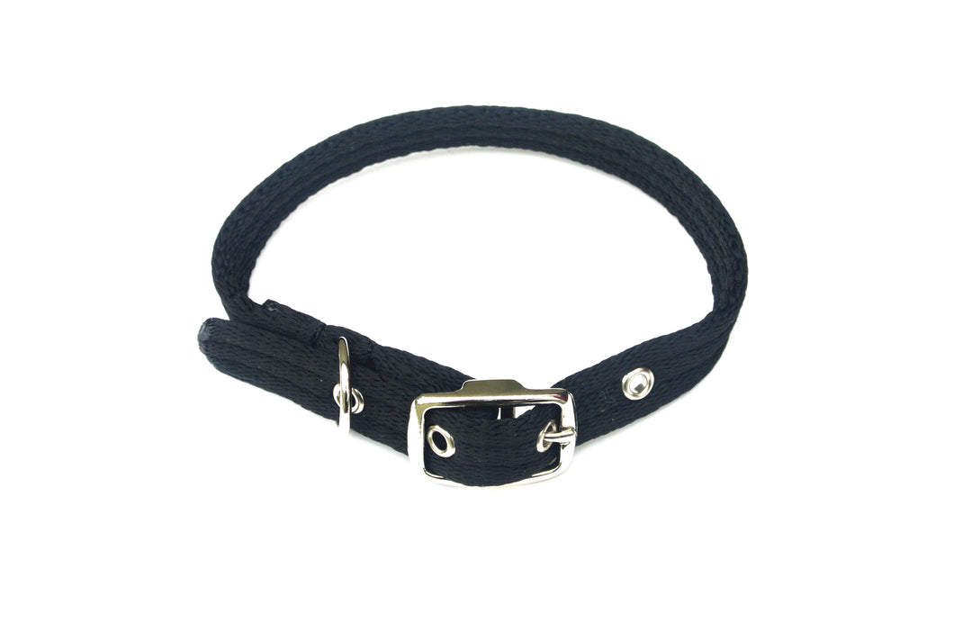 Adjustable Dog Puppy Collars 20mm Wide In Black