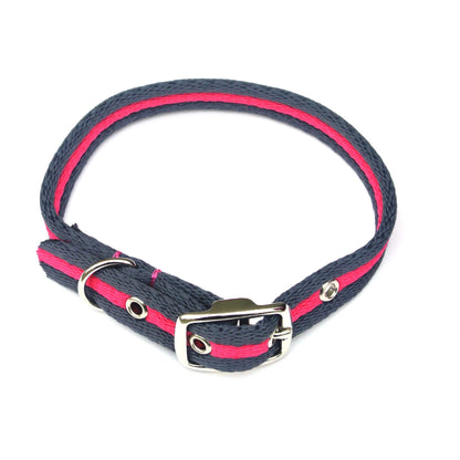 Adjustable Dog Puppy Collars 20mm Wide In Grey And Pink