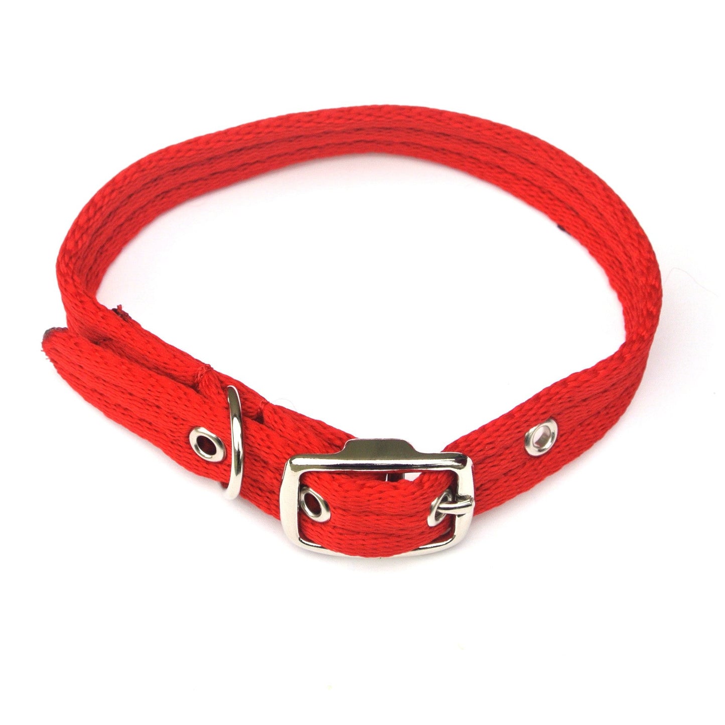 Adjustable Dog Puppy Collars 20mm Wide In Red