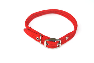 Adjustable Dog Puppy Collars 20mm Wide In Red