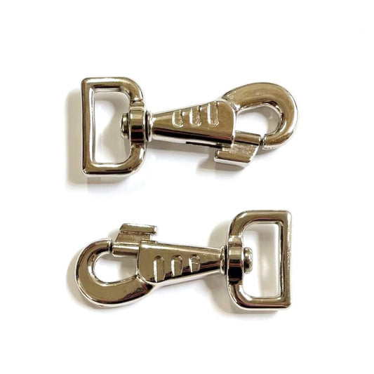25mm Fluted Heavy Duty Trigger Clips Hooks Nickel Plated For Dog Leads Webbing Bags Straps