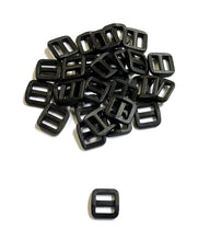 Load image into Gallery viewer, 13mm Black Nylon 3 Bar Slides Triglides For Handles Straps Webbing Bags Crafts