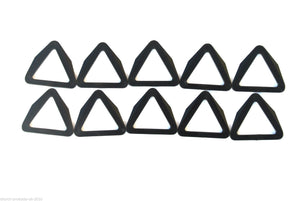 25mm 40mm 50mm Black Plastic Triangles For Webbing's Straps x5 x10 x25 x50 x100