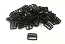 Load image into Gallery viewer, 25mm Black Plastic 3 Bar Slides Triglides For Handles Straps Webbing Bags Crafts