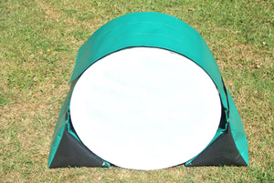 Dog agility tunnel sandbags in green and black 