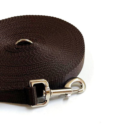 40ft - 100ft Long Dog Training Leads Obedience Recall Walking Leash Puppy In 20mm Webbing 19 Colours