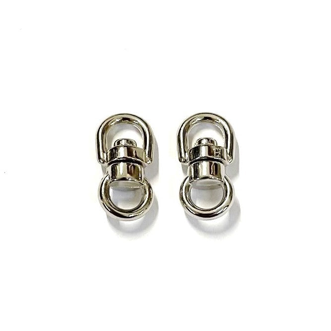 Double Eye Swivel Hooks Ring Clasp Nickel Plated Die Cast 4mm - 32mm Rope Chain