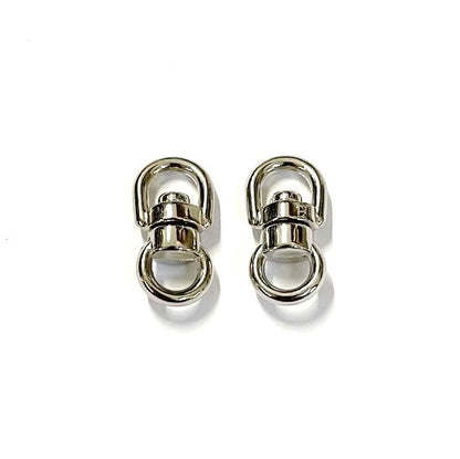 Double Eye Swivel Hooks Ring Clasp Nickel Plated Die Cast 4mm - 32mm Rope Chain