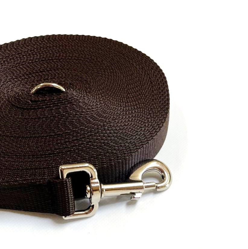 5ft - 30ft Long Dog Training Leads Obedience Recall Walking Leash Puppy In 20mm Webbing 18 Colours