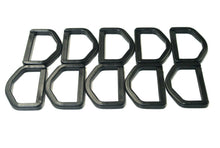 Load image into Gallery viewer, Black Plastic D-Rings For Webbing Straps Crafts 25mm 40mm 50mm