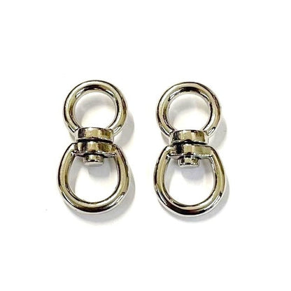 Double Eye Swivel Hooks Ring Clasp Nickel Plated Die Cast 4mm - 32mm Rope Chain