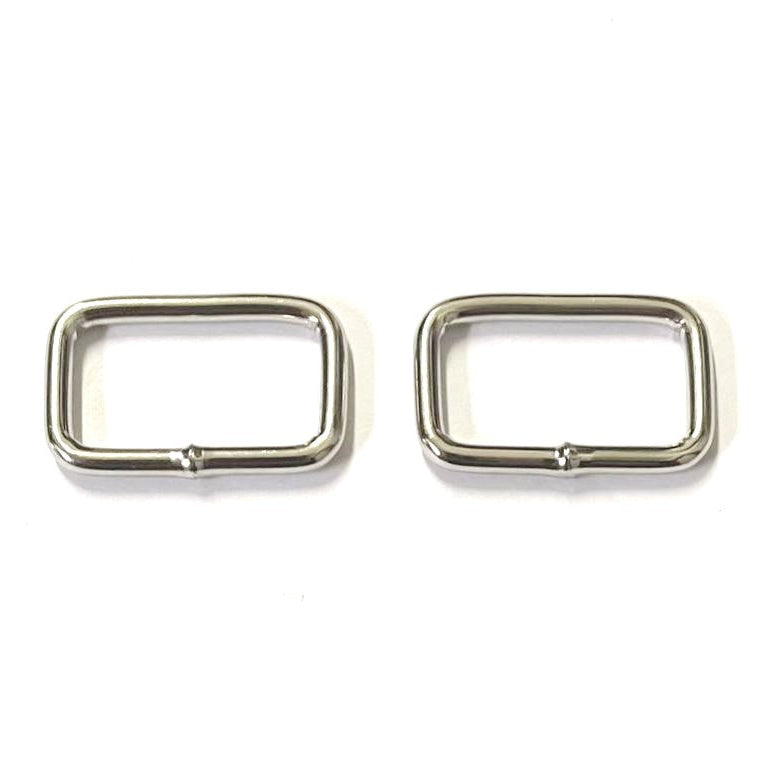 Welded Wire Rectangle Loops Steel Nickel Plated 16mm 20mm 25mm 32mm 38mm 50mm