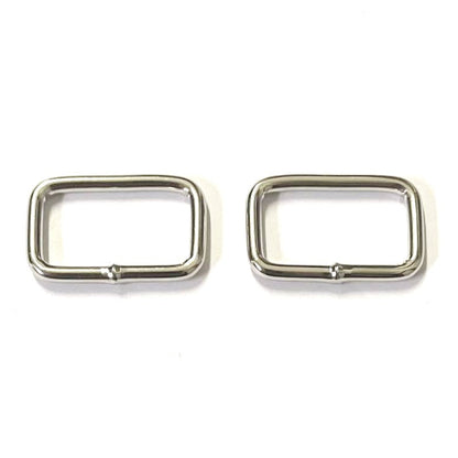 Welded Wire Rectangle Loops Steel Nickel Plated 16mm 20mm 25mm 32mm 38mm 50mm