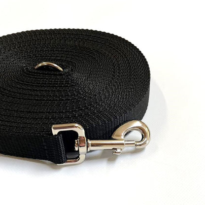 Dog Training Lead 25mm Heavy Webbing 40ft - 100ft Long Line Tracking Recall In 21 Colours