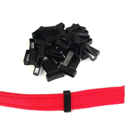 20mm Nylon Strap Keepers Loops For Dog Collars Leads Straps Bags Webbing x10 - x100