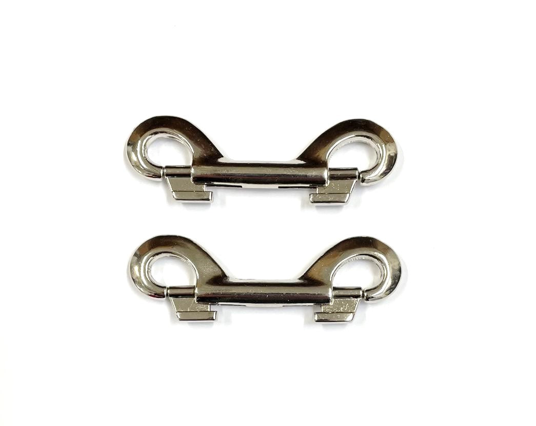 Double Ended Trigger Clips Hooks Solid Brass Brass Plated Nickel