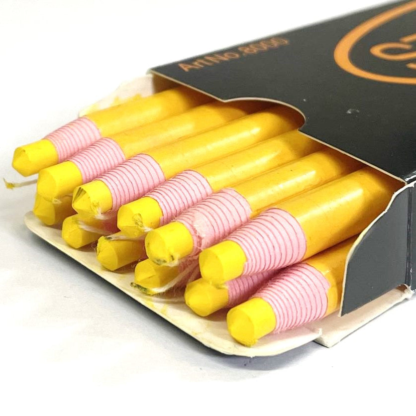 Wax China Marker Pencils Pack Of 12 Chinagraph Wrapped Box 4 Colours
