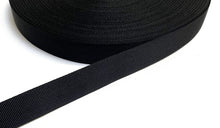 Load image into Gallery viewer, Black Binding Tape 20mm 22mm 25mm In Various Lengths For Webbing Straps Edges