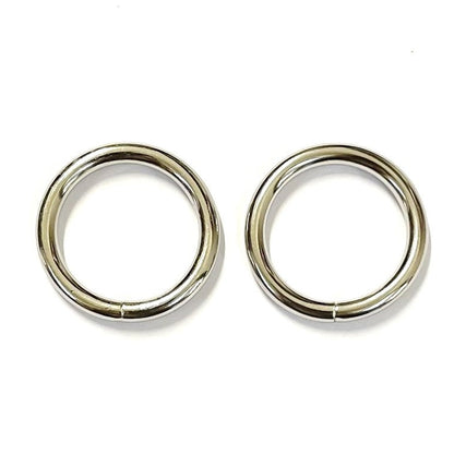 25mm Welded O-Rings Nickel Plated 4mm Thick For Webbing Bags Straps Handles Dog Leads x1 - x500