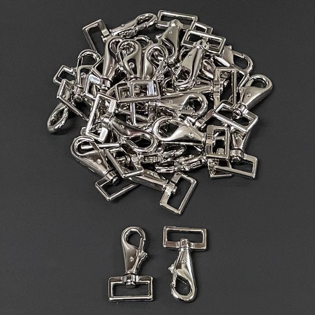 1"/25mm Snap Clip Horse Pony Rug Repairs Leg Clip Nickel Plated For Dog Leads Webbing Straps