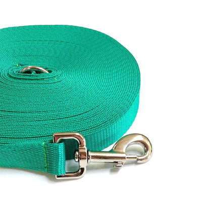 40ft - 100ft Long Dog Training Leads Obedience Recall Walking Leash Puppy In 20mm Webbing 19 Colours