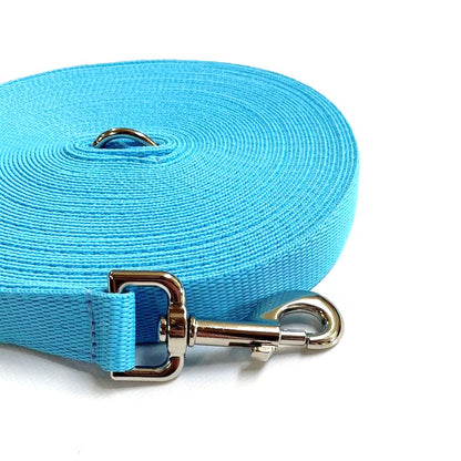 40ft - 100ft Long Dog Training Leads Obedience Recall Walking Leash Puppy In 20mm Webbing 19 Colours