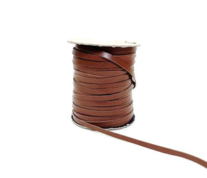 6mm Flat Genuine Leather Thonging Strip Laces Cord Various Colours And Lengths