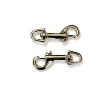 Load image into Gallery viewer, 6mm Trigger Clips/Hooks Nickel Plated For Dog Leads Webbing Bags Straps In Various Lengths